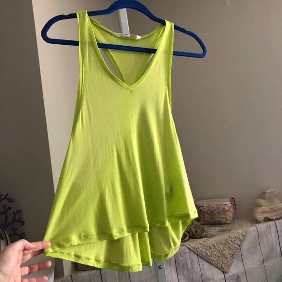 The North Face sz S Racerback Tank Top Bright Yellow - Picture 2 of 9